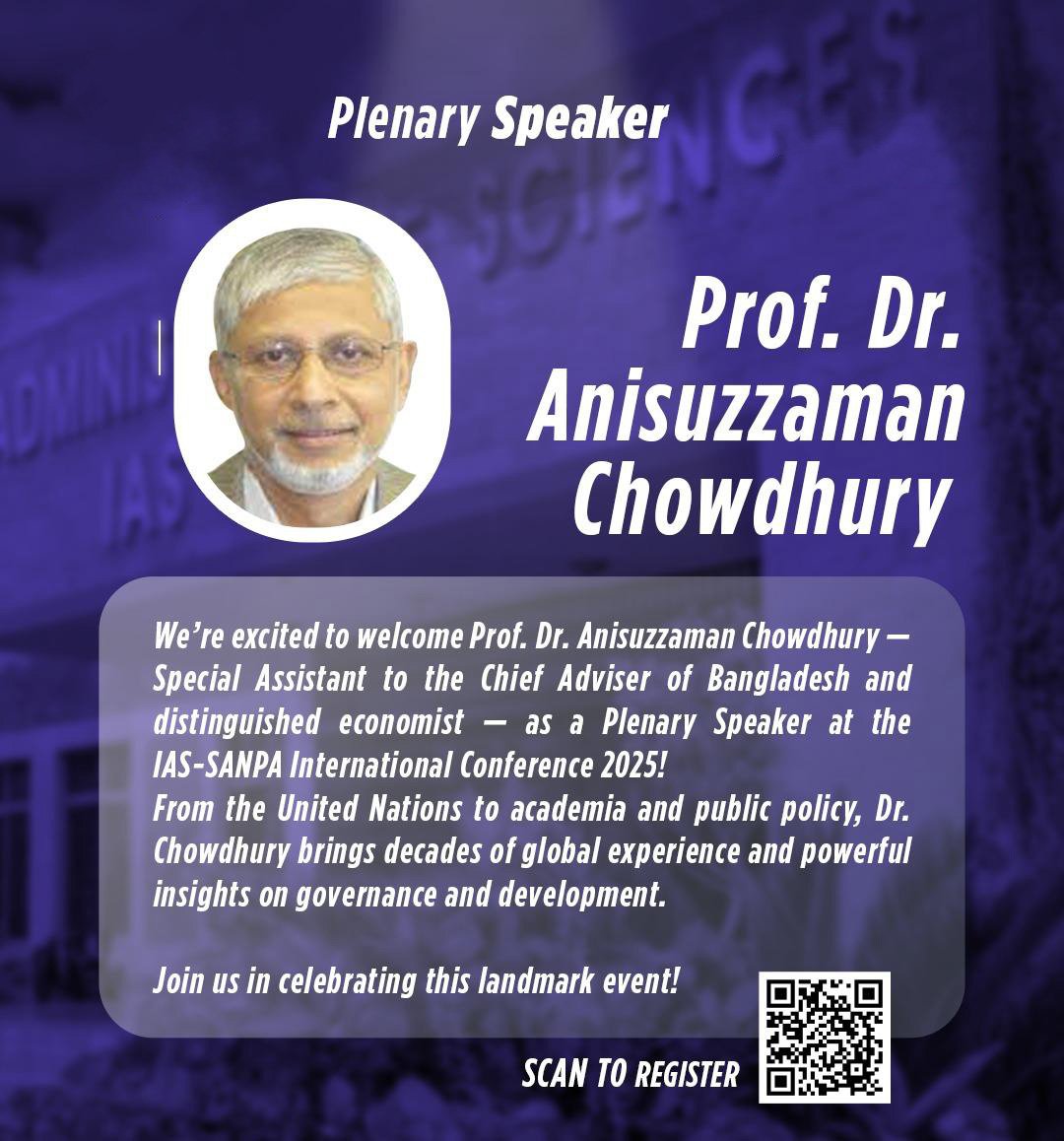 Plenary Speaker - Prof. Dr. Anisuzzaman Chowdhury